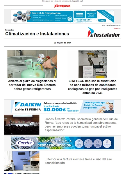 Newsletter Climatización e Instalaciones