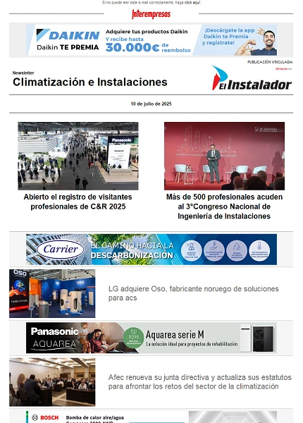 Newsletter Climatización e Instalaciones