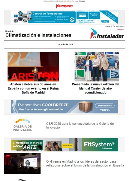 Newsletter Climatización e Instalaciones