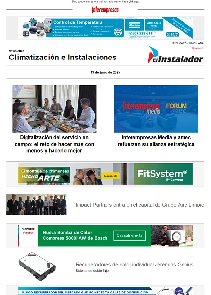 Newsletter Climatización e Instalaciones
