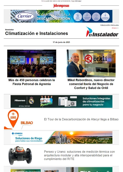 Newsletter Climatización e Instalaciones