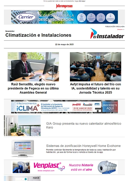 Newsletter Climatización e Instalaciones