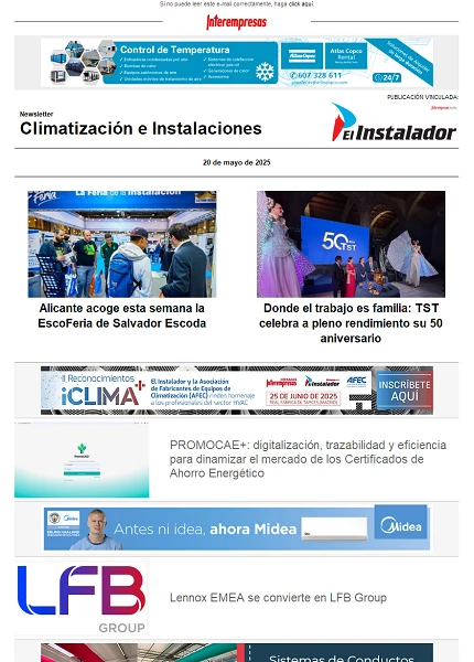 Newsletter Climatización e Instalaciones