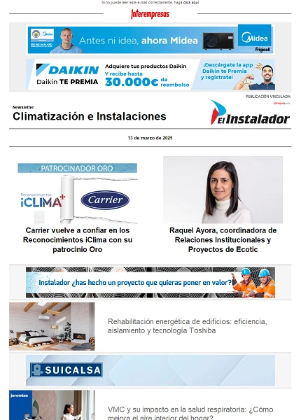 Newsletter Climatización e Instalaciones