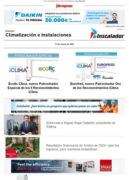 Newsletter Climatización e Instalaciones