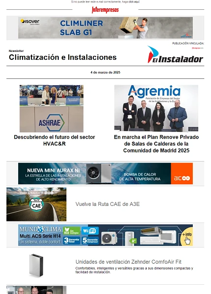 Newsletter Climatización e Instalaciones