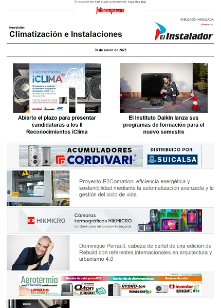 Newsletter Climatización e Instalaciones