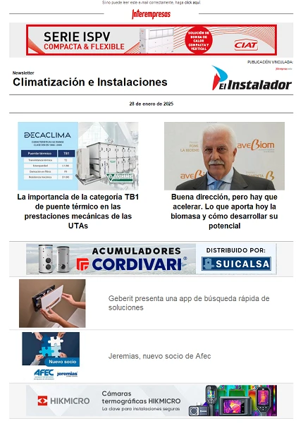 Newsletter Climatización e Instalaciones