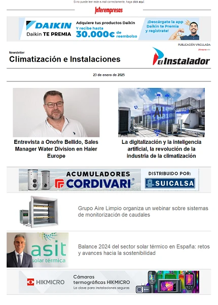 Newsletter Climatización e Instalaciones