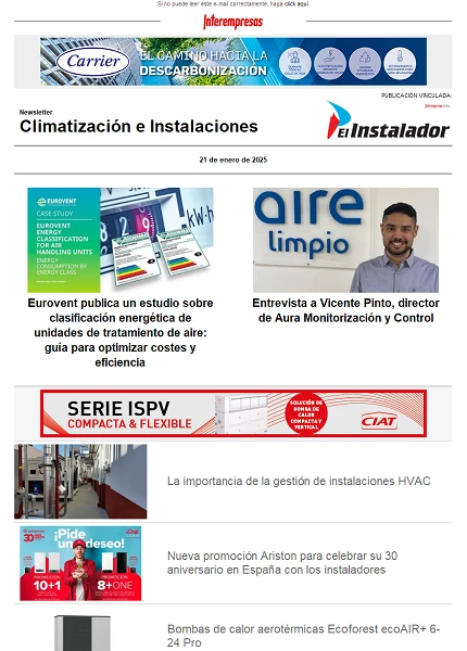 Newsletter Climatización e Instalaciones