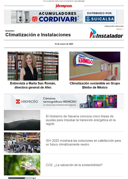 Newsletter Climatización e Instalaciones