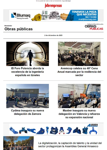 Newsletter Obras públicas