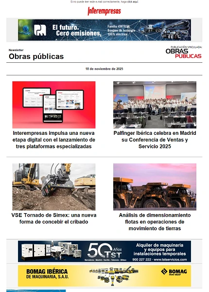 Newsletter Obras públicas Newsletter Obras públicas