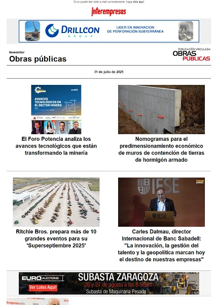 Newsletter Obras públicas