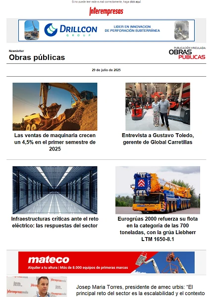Newsletter Obras públicas