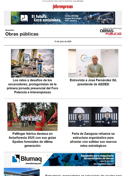 Newsletter Obras públicas