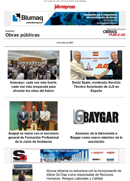 Newsletter Obras públicas