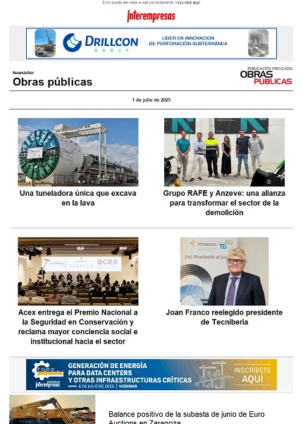 Newsletter Obras públicas