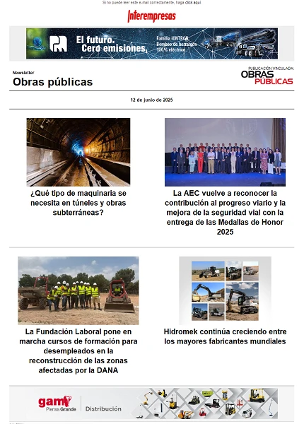 Newsletter Obras públicas