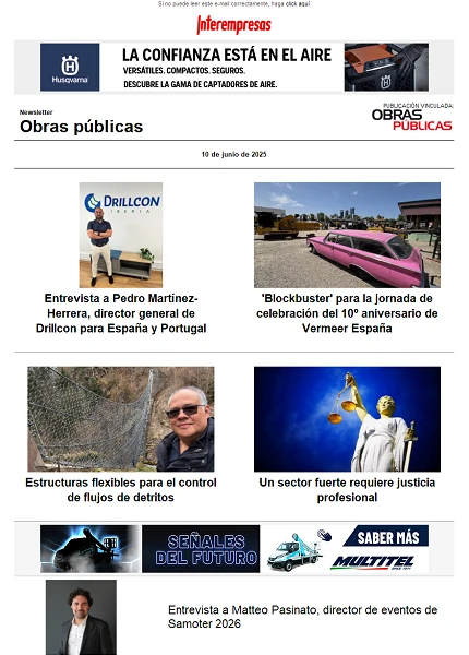 Newsletter Obras públicas
