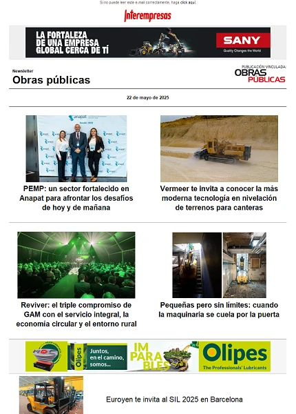 Newsletter Obras públicas