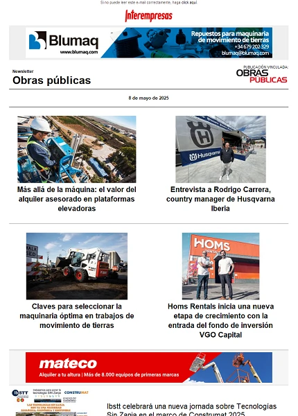 Newsletter Obras públicas