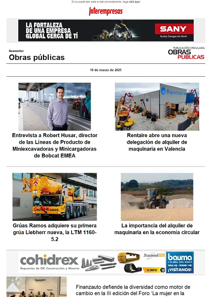 Newsletter Obras públicas