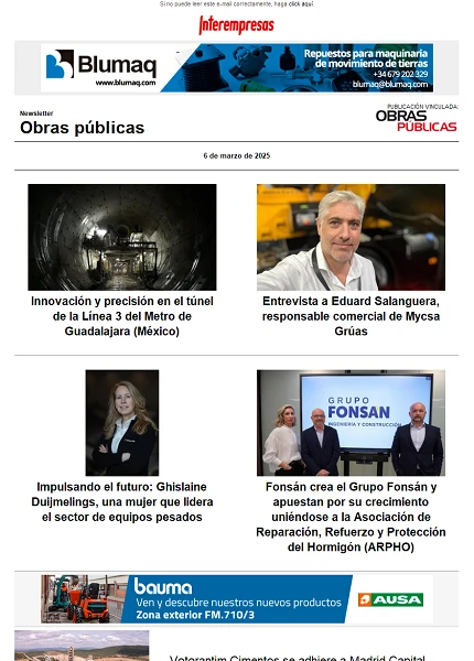 Newsletter Obras públicas