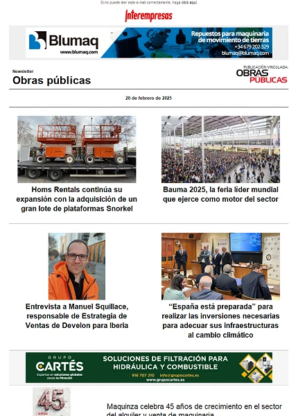 Newsletter Obras públicas