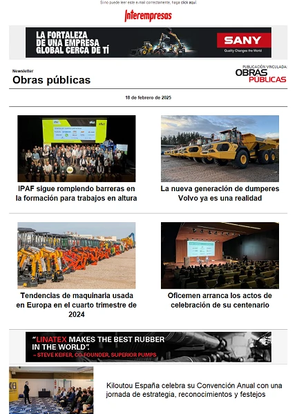 Newsletter Obras públicas