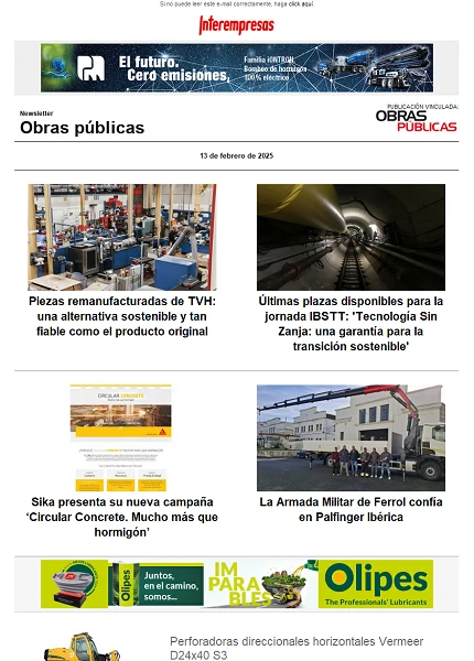 Newsletter Obras públicas