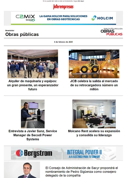 Newsletter Obras públicas