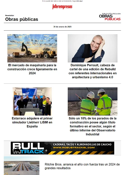 Newsletter Obras públicas