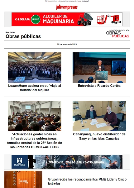 Newsletter Obras públicas