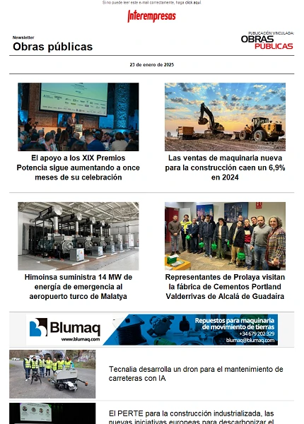 Newsletter Obras públicas