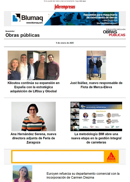 Newsletter Obras públicas