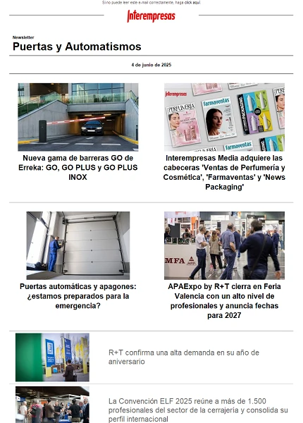 Newsletter Puertas y Automatismos