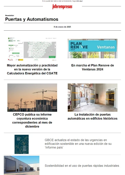 Newsletter Puertas y Automatismos