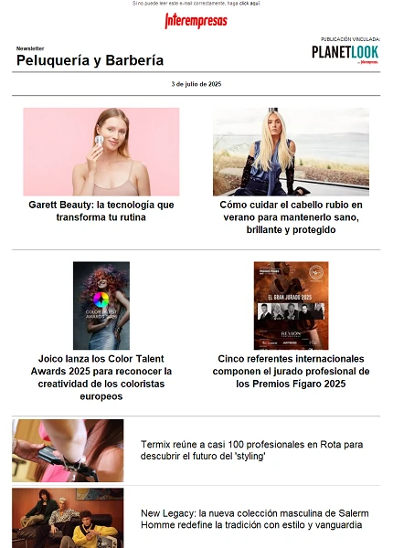 Newsletter Peluquería