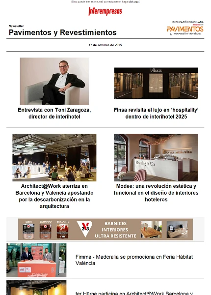 Newsletter Pavimentos y Revestimientos Newsletter Pavimentos y Revestimientos