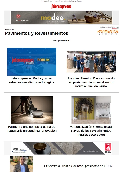 Newsletter Pavimentos y Revestimientos