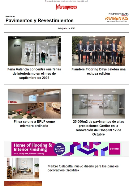 Newsletter Pavimentos y Revestimientos