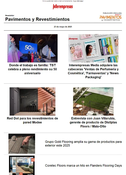 Newsletter Pavimentos y Revestimientos