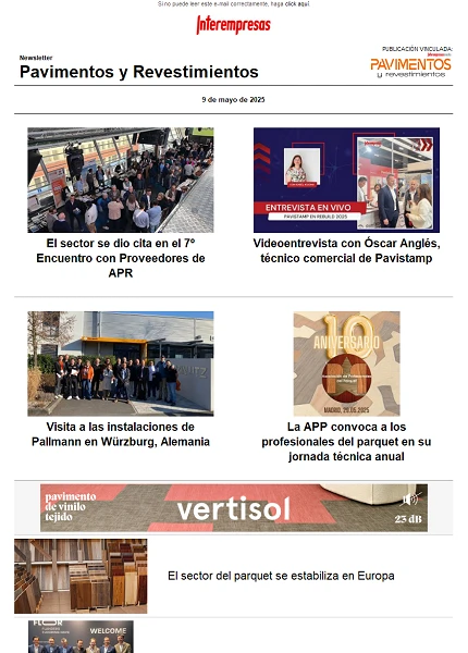 Newsletter Pavimentos y Revestimientos