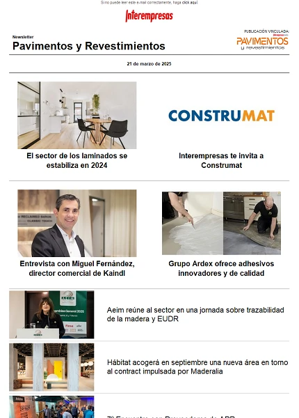 Newsletter Pavimentos y Revestimientos