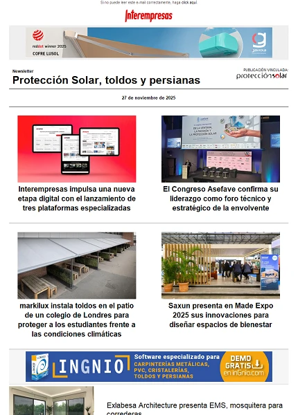 Proteccin Solar, toldos y persianas