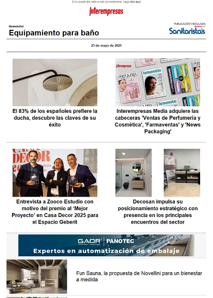 Newsletter Equipamiento para baño