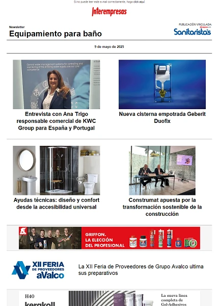 Newsletter Equipamiento para baño