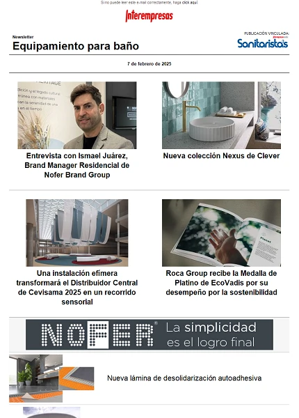 Newsletter Equipamiento para baño