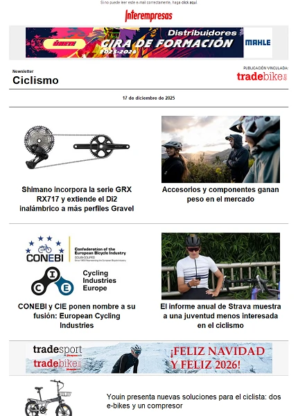 Newsletter TradeBike Newsletter TradeBike